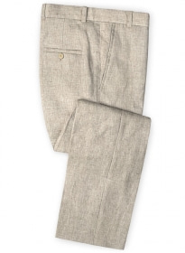 Italian Enchant Beige Linen Pants