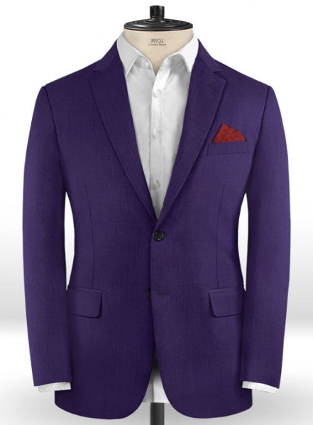 Scabal Eggplant Wool Suit