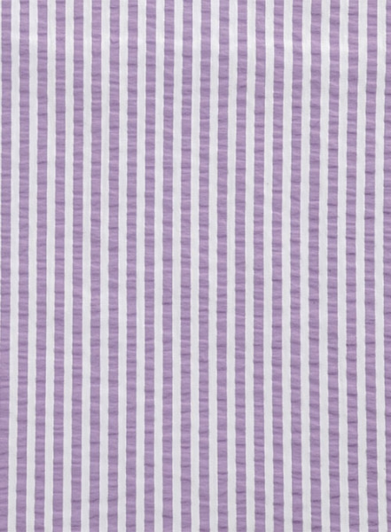 Italian Seersucker Lavender Shirt - Half Sleeves