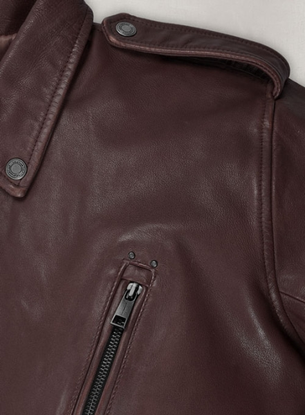 Falcon Burgundy Rider Leather Jacket