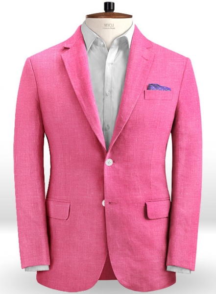 Pure Neon Pink Linen Suit