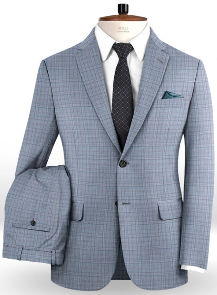 Napolean Lazo Sky Blue Wool Suit