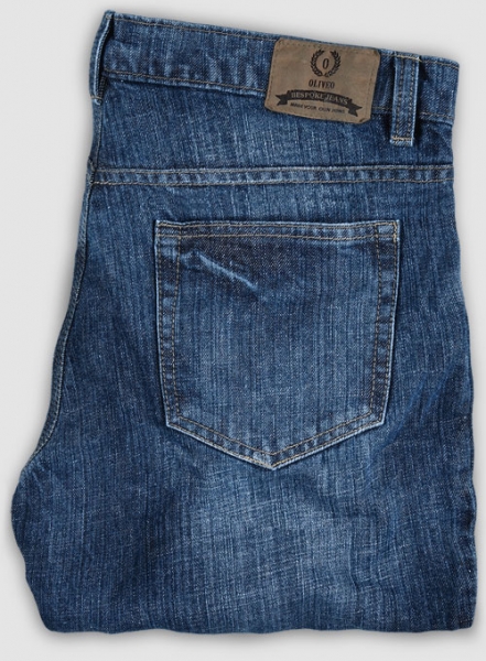 Italian Denim Stone Wash Whisker Jeans