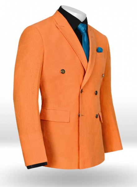 Pure Neon Orange Linen Sailing Blazer