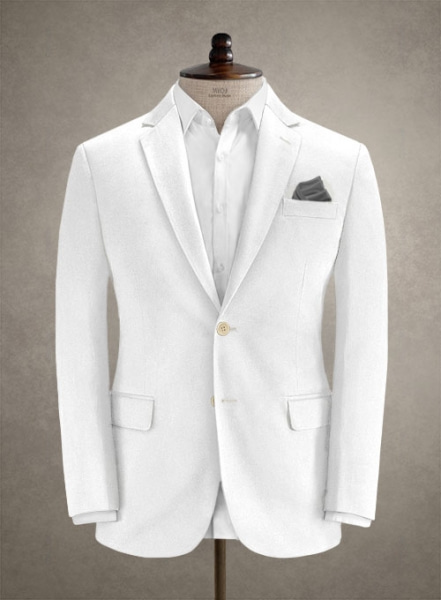 Caccioppoli Cotton Gabardine White Suit