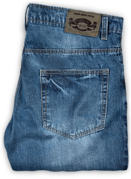 Travellers Blue Stone Wash Whisker Jeans