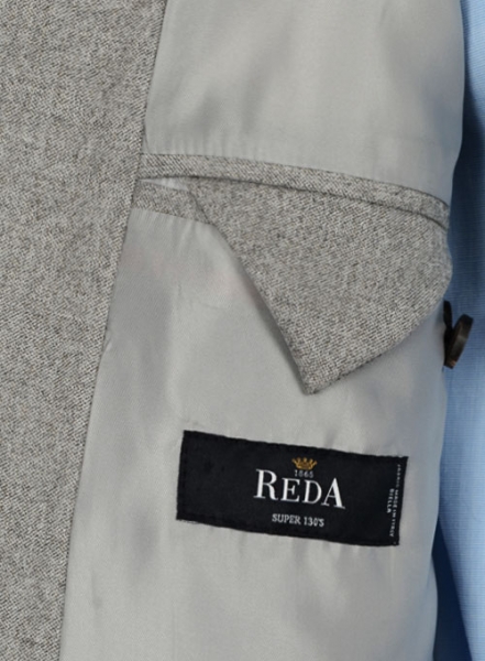 Reda Haze Gray Pure Wool Double Breasted Jacket