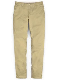 Italian Khaki Peach Finish Chinos