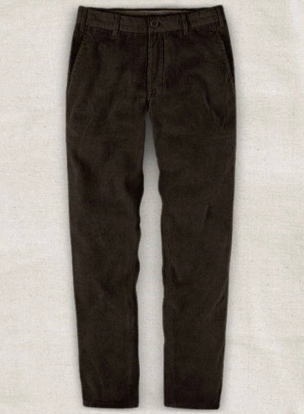 Coffee Brown Stretch Corduroy Trousers