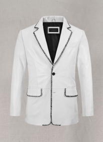 Black Striped White Medieval Blazer