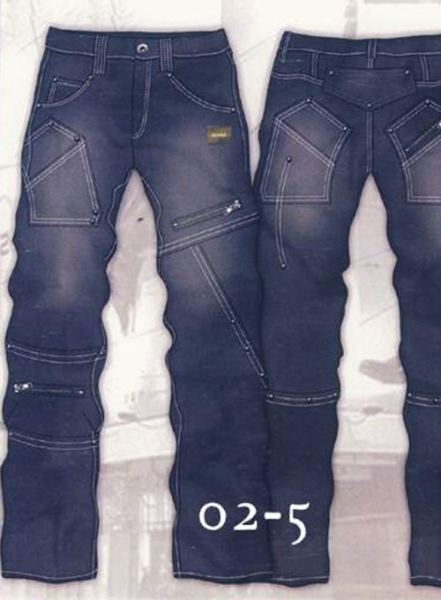 Leather Cargo Jeans - Style 2-5