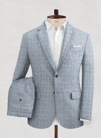 Italian Linen Lusso Cadet Blue Suit