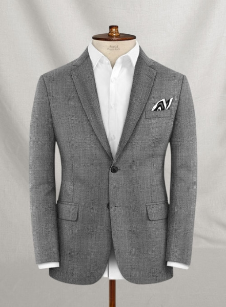 Birdseye Wool Light Gray Jacket