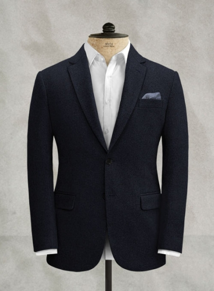 Rope Weave Dark Blue Tweed Suit