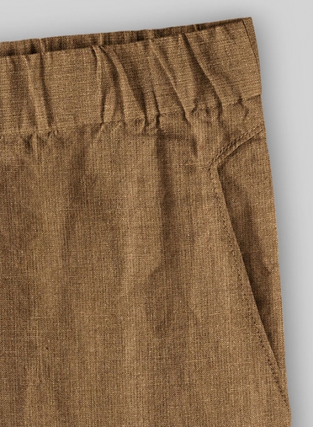 Easy Pants Sepia Brown Linen