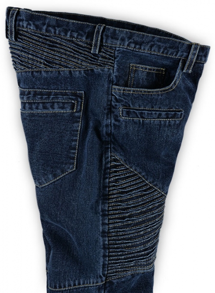 Indigo Blue Biker Jeans #111