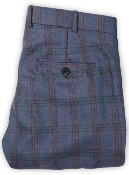 Light Weight Mallow Blue Tweed Pants