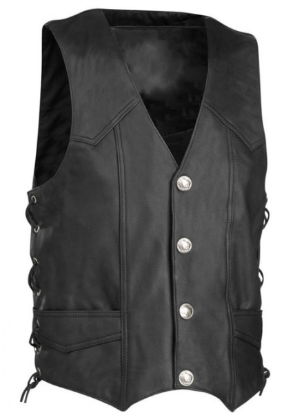 Leather Biker Vest # 351