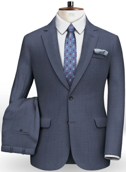 Napolean Tom Blue Wool Suit