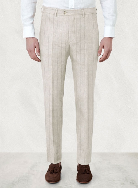 Italian Linen Tato Stripe Pants