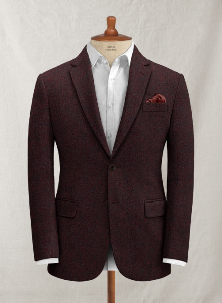 Italian Mahogany Red Tweed Jacket