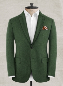 Bottle Green Flannel Wool Jacket