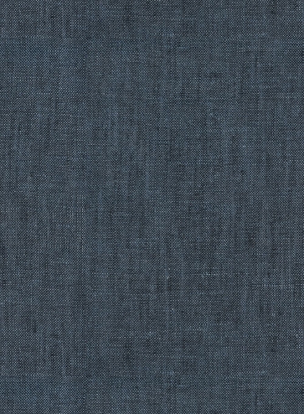 European Whale Blue Linen Shirt - Half Sleeves