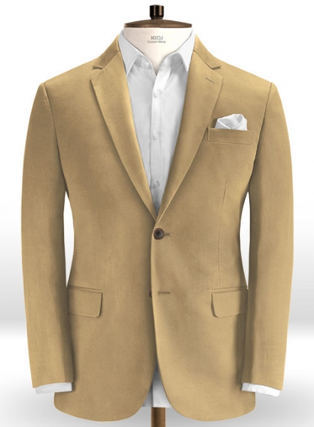 Khaki Twill Stretch Chino Suit