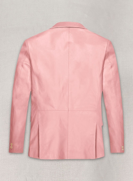 Light Pink Leather Blazer