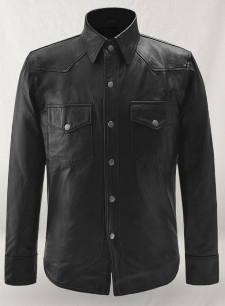 Leather Shirt Jacket - #1S