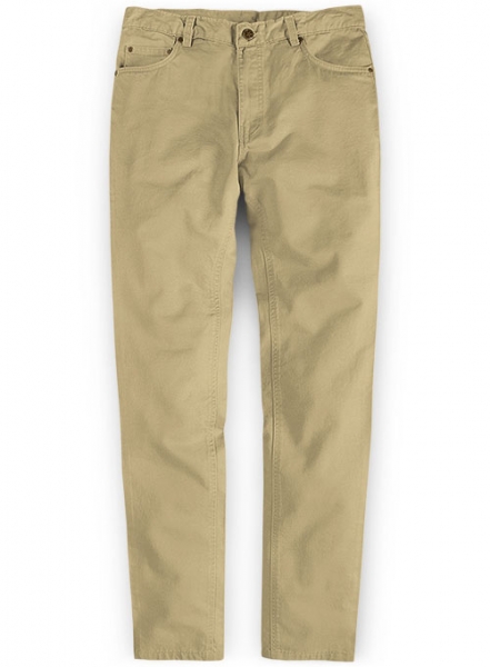 Light Khaki Twill Stretch Chino Jeans