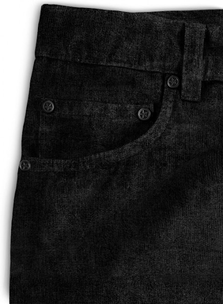 Black Stretch Corduroy Jeans - 21 Wales