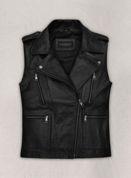 Leather Biker Vest # 319