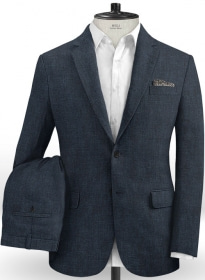 Italian Linen Runway Blue Suit