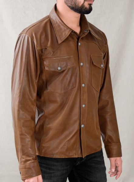 Light Weight Unlined Leather Shirt