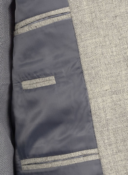 Vintage Rope Weave Lt Gray Tweed Suit - Special Offer
