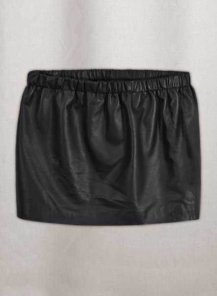 Leather Skirt With Elastic Waist