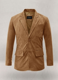 Oak Brown Suede Leather Blazer