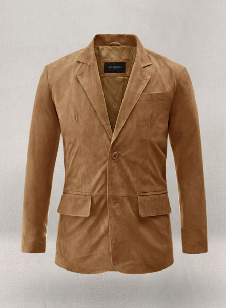 Oak Brown Suede Leather Blazer