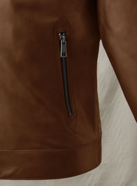 Spanish Brown Michael Fassbender Leather Jacket #2