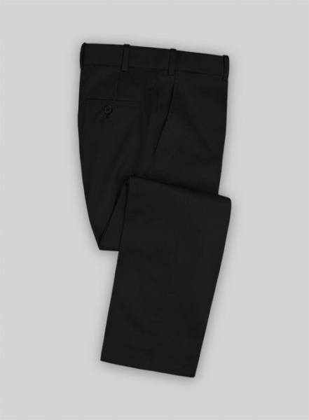 Black Cotton Power Stretch Chino Suit