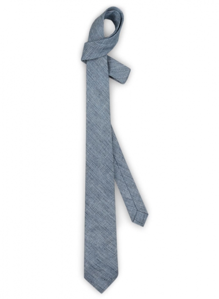 Italian Linen Tie - Cobalto Blue