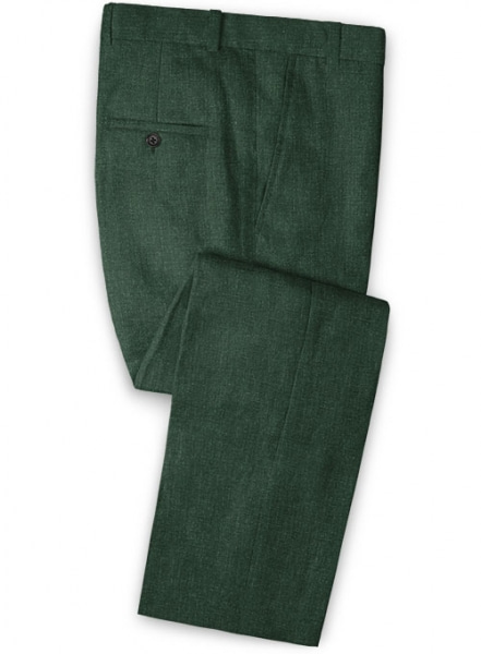 Solbiati Bottle Green Linen Pants