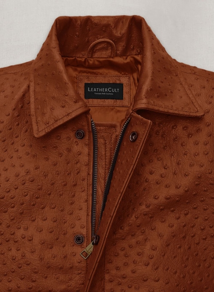 Tan Brown Ostrich Ansel Elgort The Fault In Stars Jacket