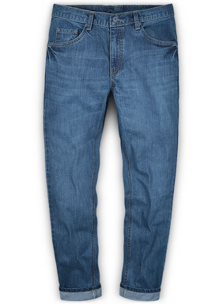 Thunder Blue Stone Wash Whisker Jeans