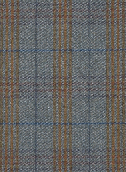 Turin Blue Feather Tweed Pants