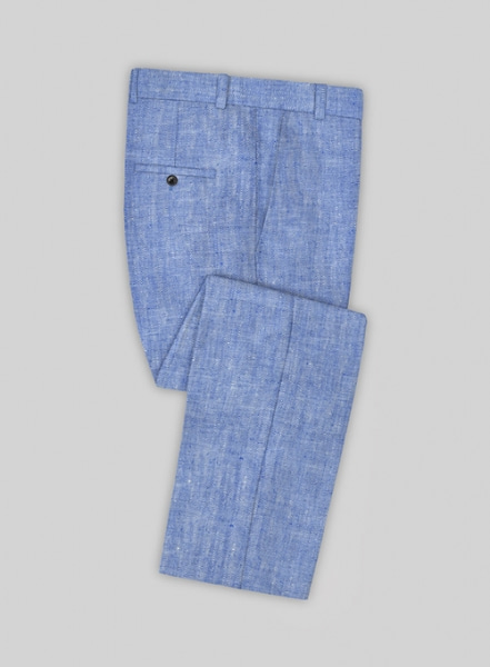 Italian Nile Blue Linen Suit