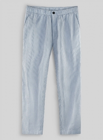 Easy Pants Blue Seersucker