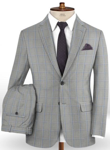 Napolean Aria Light Gray Wool Suit