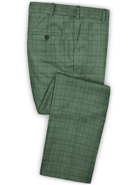 Napolean Corro Green Wool Suit